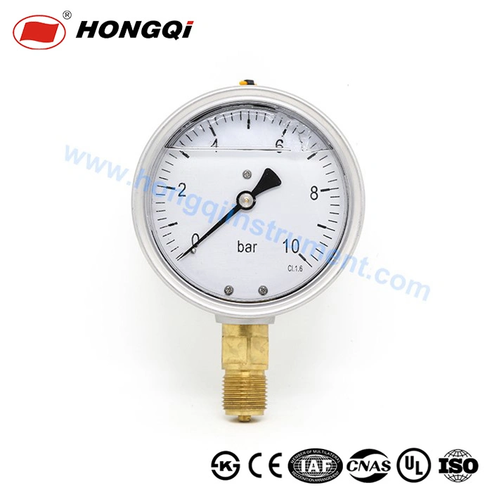 Hongqi 4 Inch Psi Pressure Gauge/Standard Manometer-Industrial Vibration Resistance Pressure Gauge