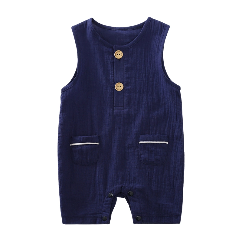 Wholesale/Supplier Baby Clothing Summer Kids Clothing Sets Sleeveless Cotton and Linen Baby Romper