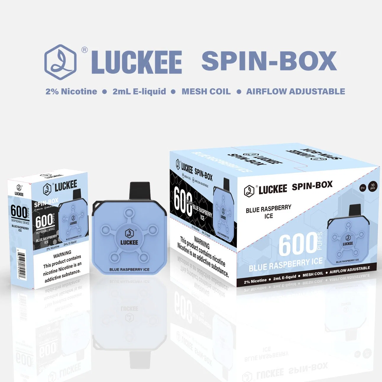 Luckee Spin-Box 600 Puffs 2ml Mini Box E-Cigarette Macaron Color