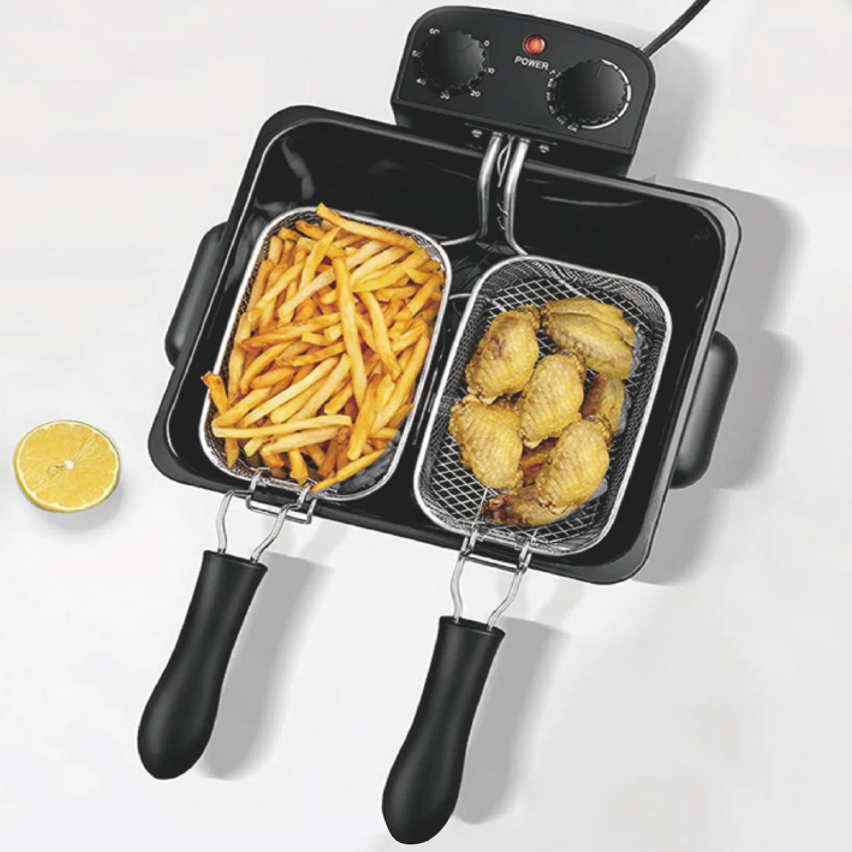 Detachable Oil Container Stainless Steel Home Electric Fryer 4.0 Liter Deep Fryer