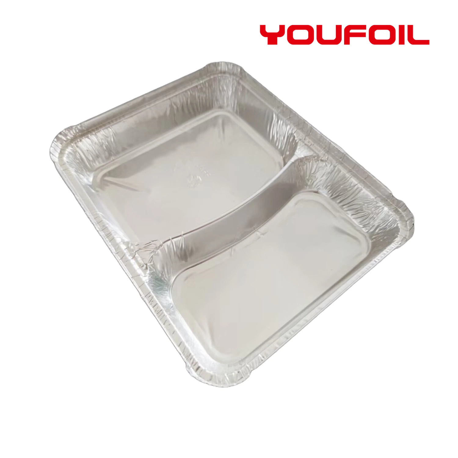 Disposable Food Container Silver Color Multiple Compartments