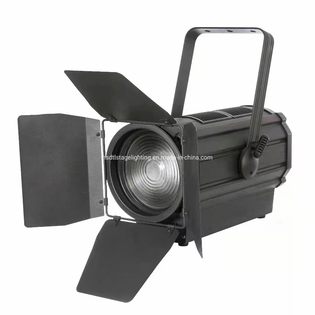 High Brightness COB LED 200W Fresnel LED Studio Theater Light 3200K Warm White Face Lighting for Stage