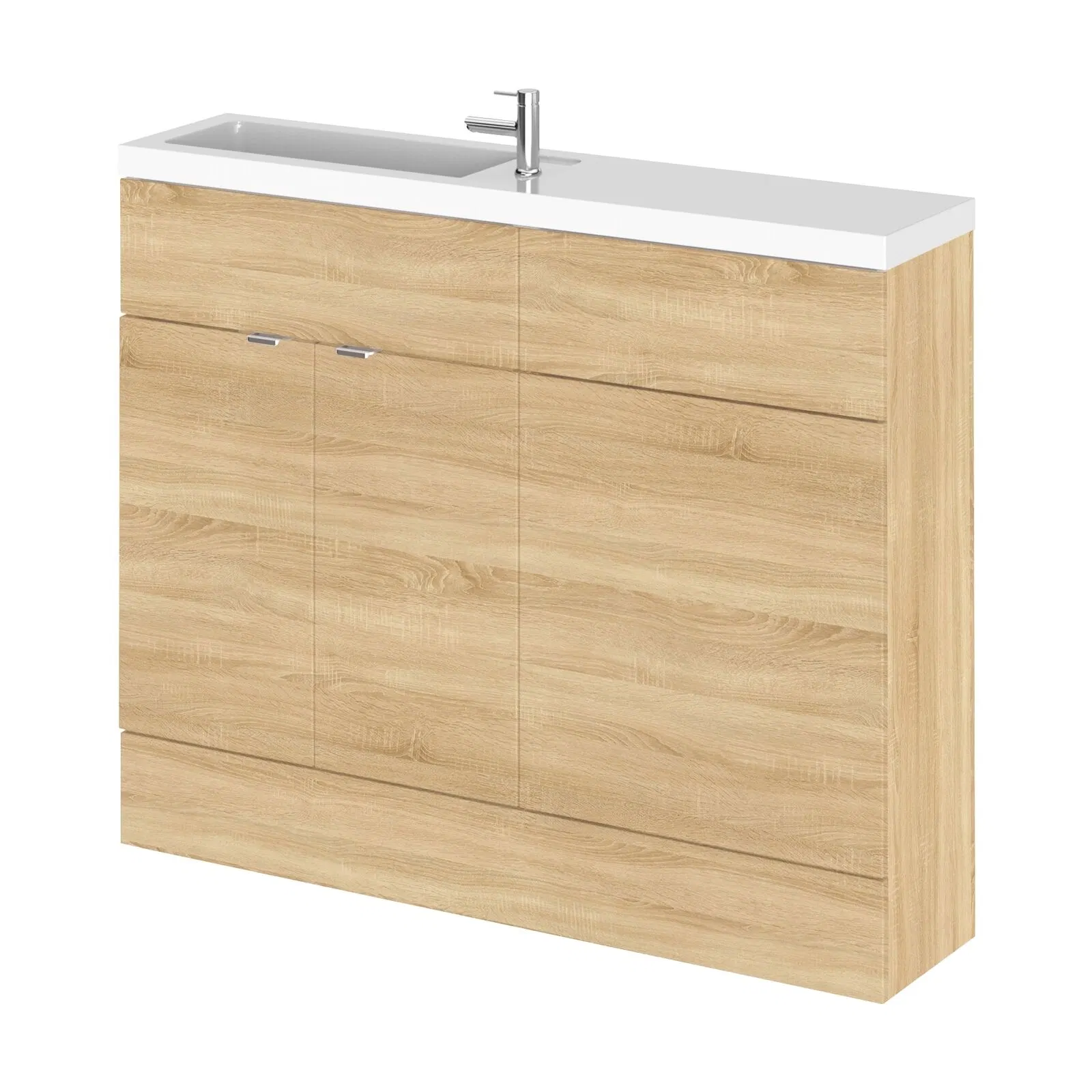 Fusion Compact Combination Unit Slimline Basin 1100mm Natural Oak