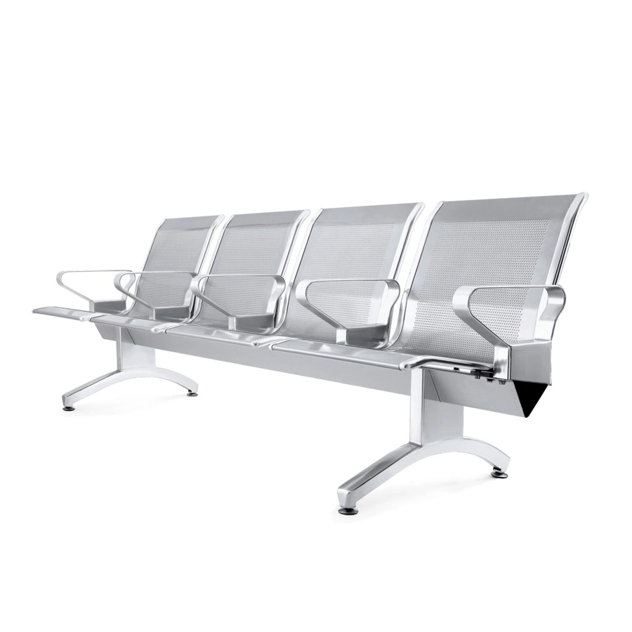 Modern Airport Lounge Wait Room 2 3 4 5 Seats Stainless Steel Waiting Bench Chair