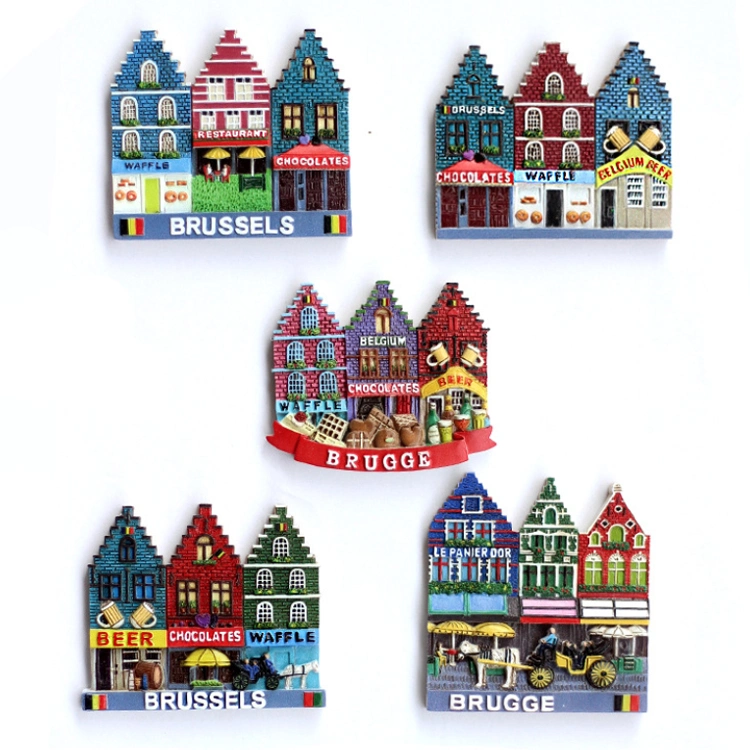 Wholesale/Supplier European Travel Gifts Color House Netherlands Denmark Copenhagen Souvenir Fridge Magnets