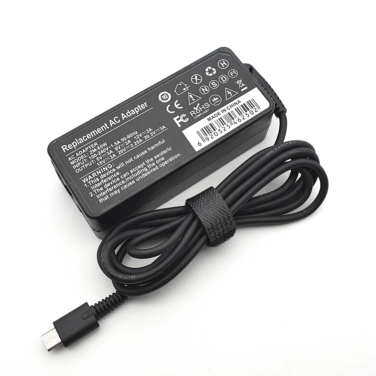 Carregador de computador portátil CA para telemóvel USB tipo C de 65 W máx. Popular Adaptador de energia para MacBook Asus Zenbook Lenovo DELL Xiaomi Air HP Sony Power