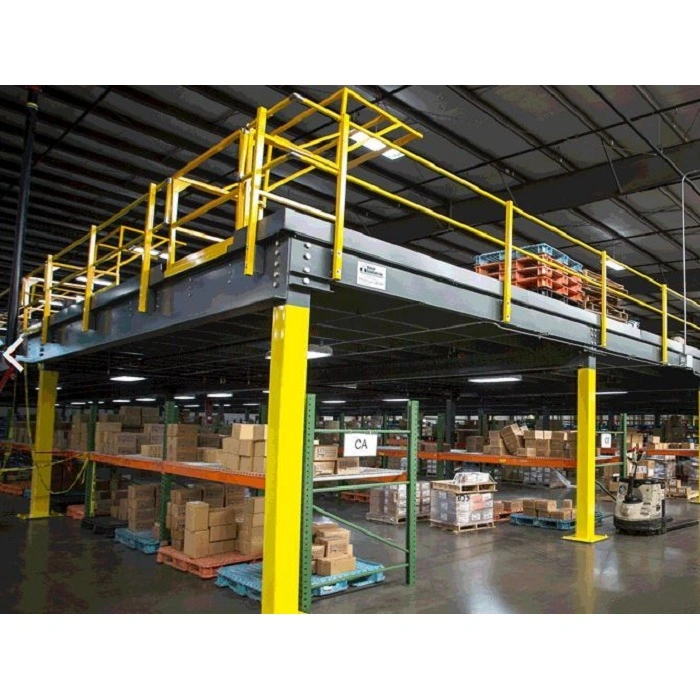 SP202 Metal Modular Mezzanine Floor Ladder Warehouse Multi-tier Mezzanine Rack