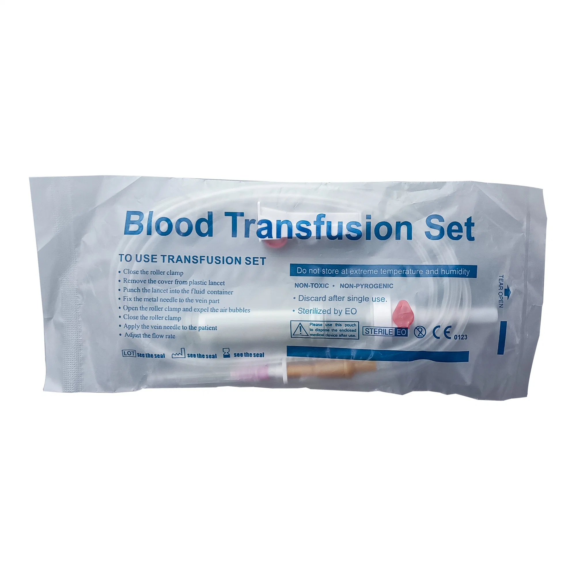 Conjunto de transfusão de sangue de peças com filtro de leucócitos IV Conjunto transfusão