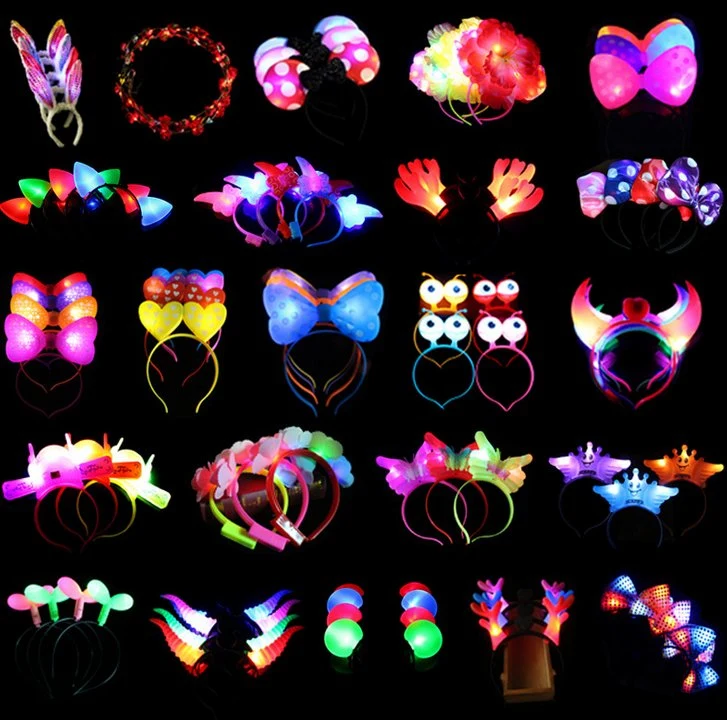 Serre-tête LED clignotant pour concert Cool Light UP Party Fournitures de fête de Noël pour Halloween