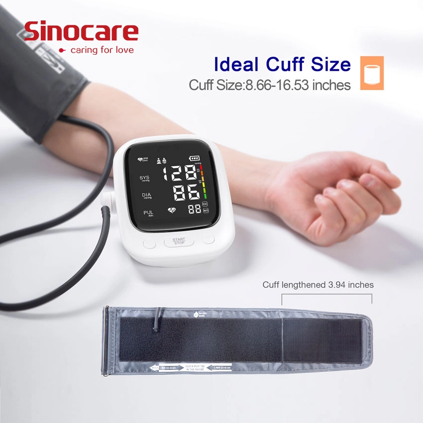 مراقبة ضغط الدم الإلكترونية الرقمية من نوع Sinocare Quality Arm Type Blackit مع وظيفة الصوت مراقبة ضغط الدم