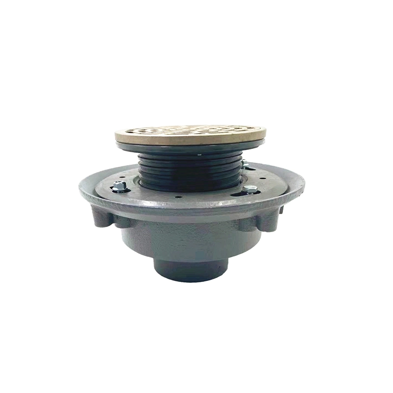 Nickel Bronze Ring& Strainer No-Hub Connection Floor Drain