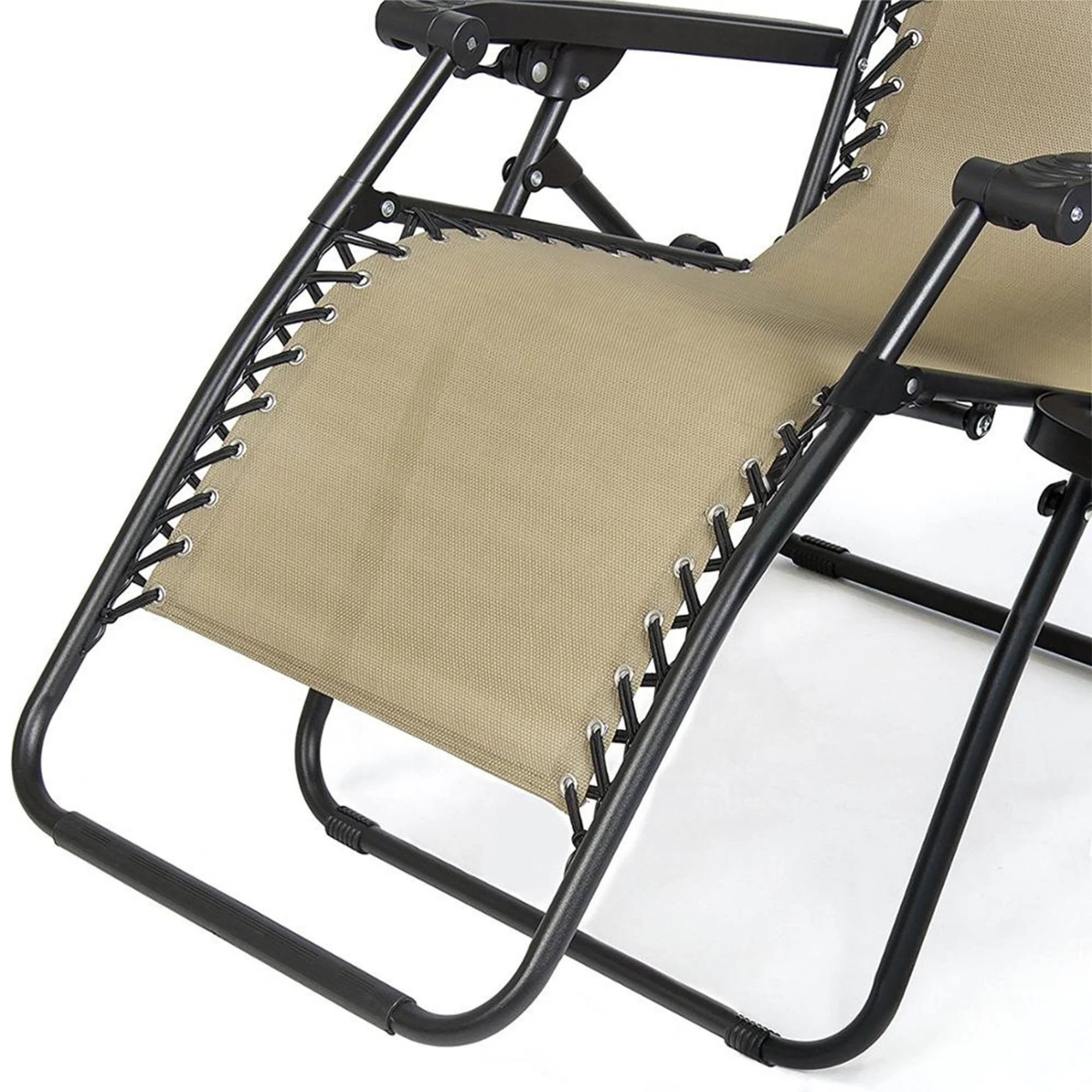 Customized Recliner Zero Gravity Chair Beach Cheap Metal Folding Chairs Wholesale/Supplier Folding Camping Chair Set with Cushion