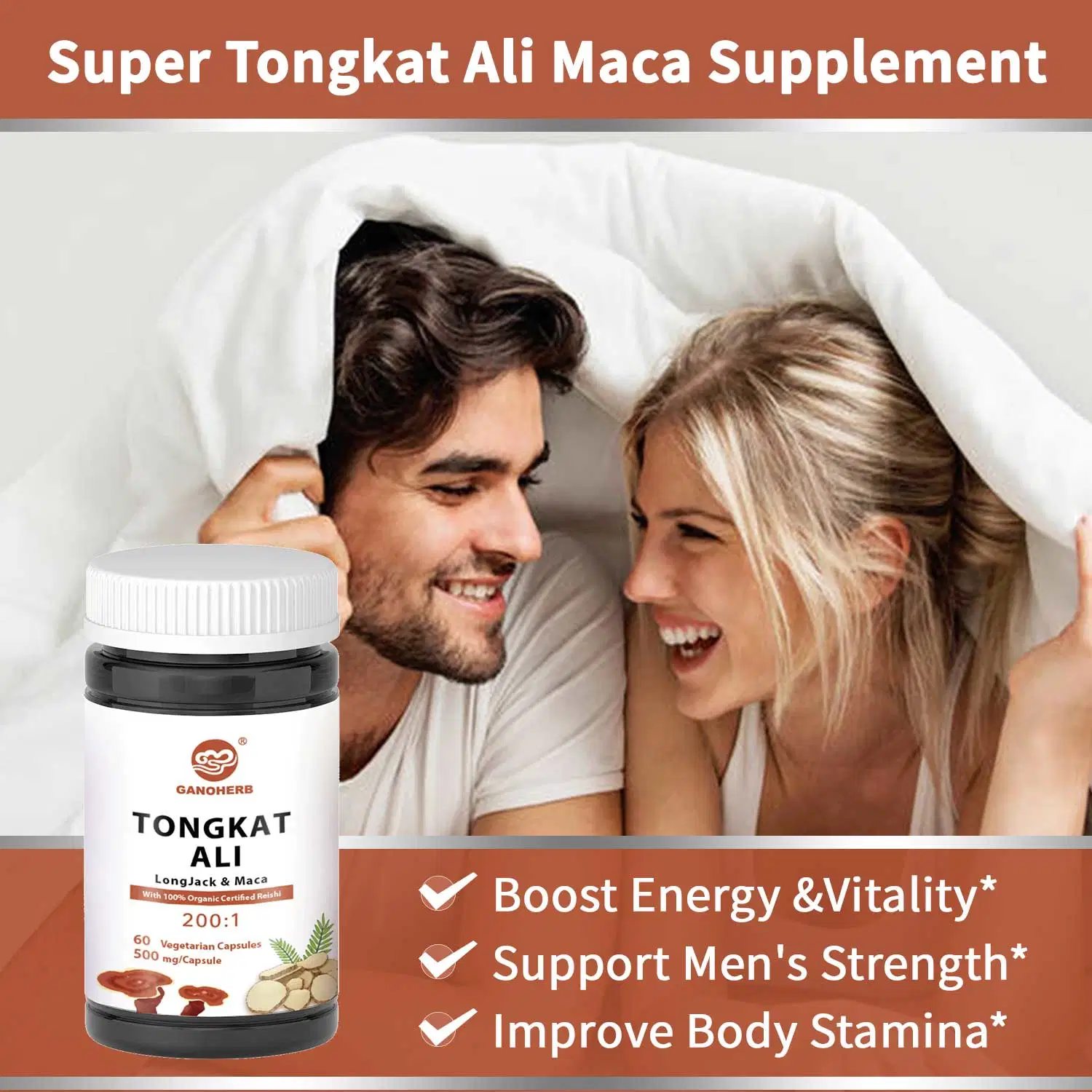 Produit populaire en Amazon Free Shipping Ganoherb Tongkat Ali Maca Capsule