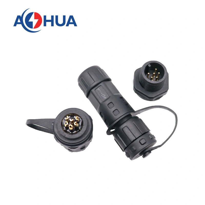 IP67 Wasserdichter Kabel-Platine-Anschluss M12 Gewindesicherung Stecker Panel Signal Connector Multi-Core Power Outdoor LED Display Connector 6pin Elektrischer Stecker