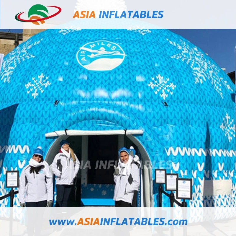 Venta caliente en Blanco y Negro Igloo Tennt Domo inflable para publicidad