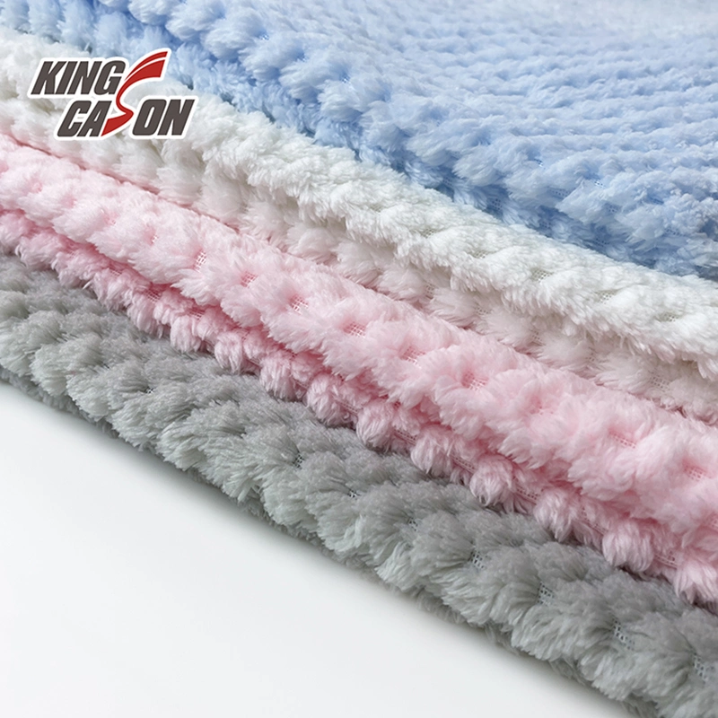 Kingcason حسب الطلب لون الأناناس جاكار قماش الجاكار عادي flannel Fleece للبطانيات