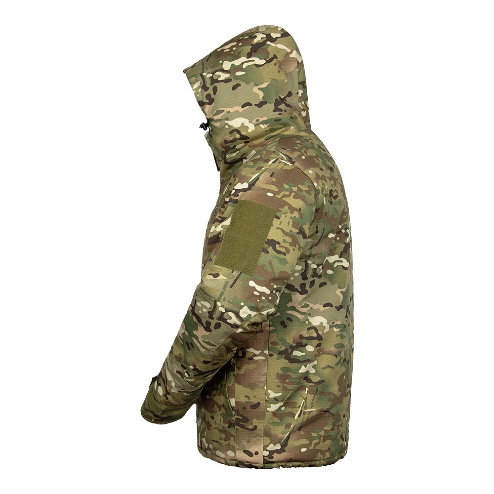 Veste tactique coupe-vent à capuche pour hommes, imperméable, chaude et adaptée à la randonnée et à la chasse.