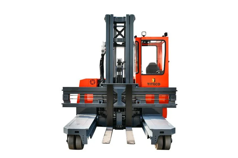 2023 Factory Sales 3.0 Ton Multi-Directional Electric Forklift Truck with Battery Operation Reach Truck Side Loader Stacker Electric Pallet Truck Reach Forklift