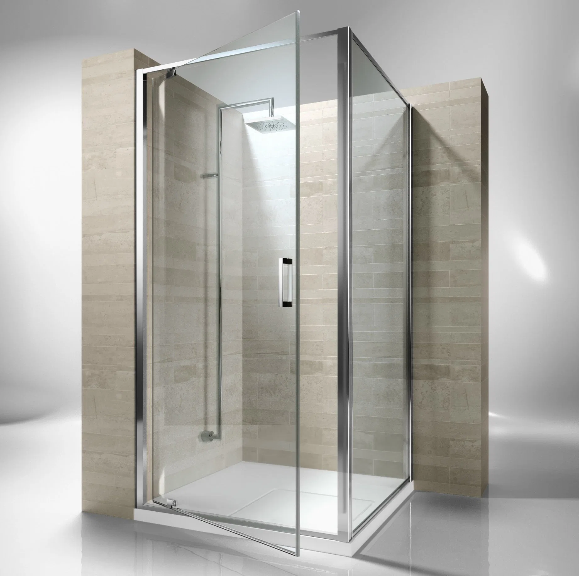 Modern Frameless Glass Shower Enclosure with 8/10mm Tempered Glass From Foshan Factory