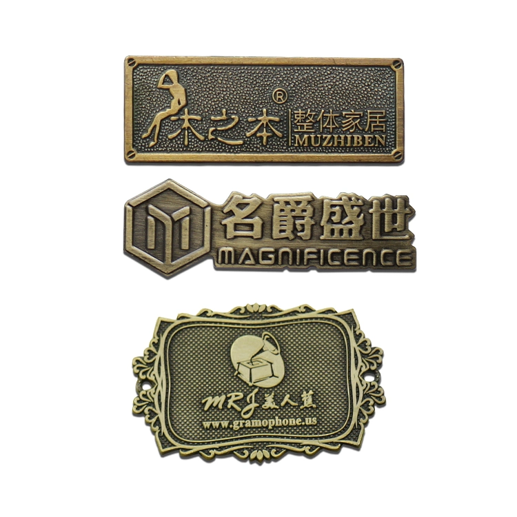 Luxury Wine Bottle Appliance Furniture Label Decal Logo Pet Dog Tag Nameplate Pin Promotional Metal Craft Gift Key Fob Coin Pentdant Instructional Plate