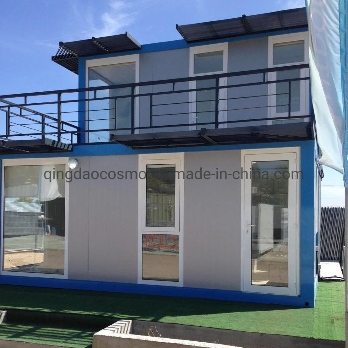 Uganda/Japan Glass Prefab Container Homes/Container House/Prefab Houses Cosmo Movable Modular Fertighaus Portable Homes Wooden Tiny 2 Schlafzimmer