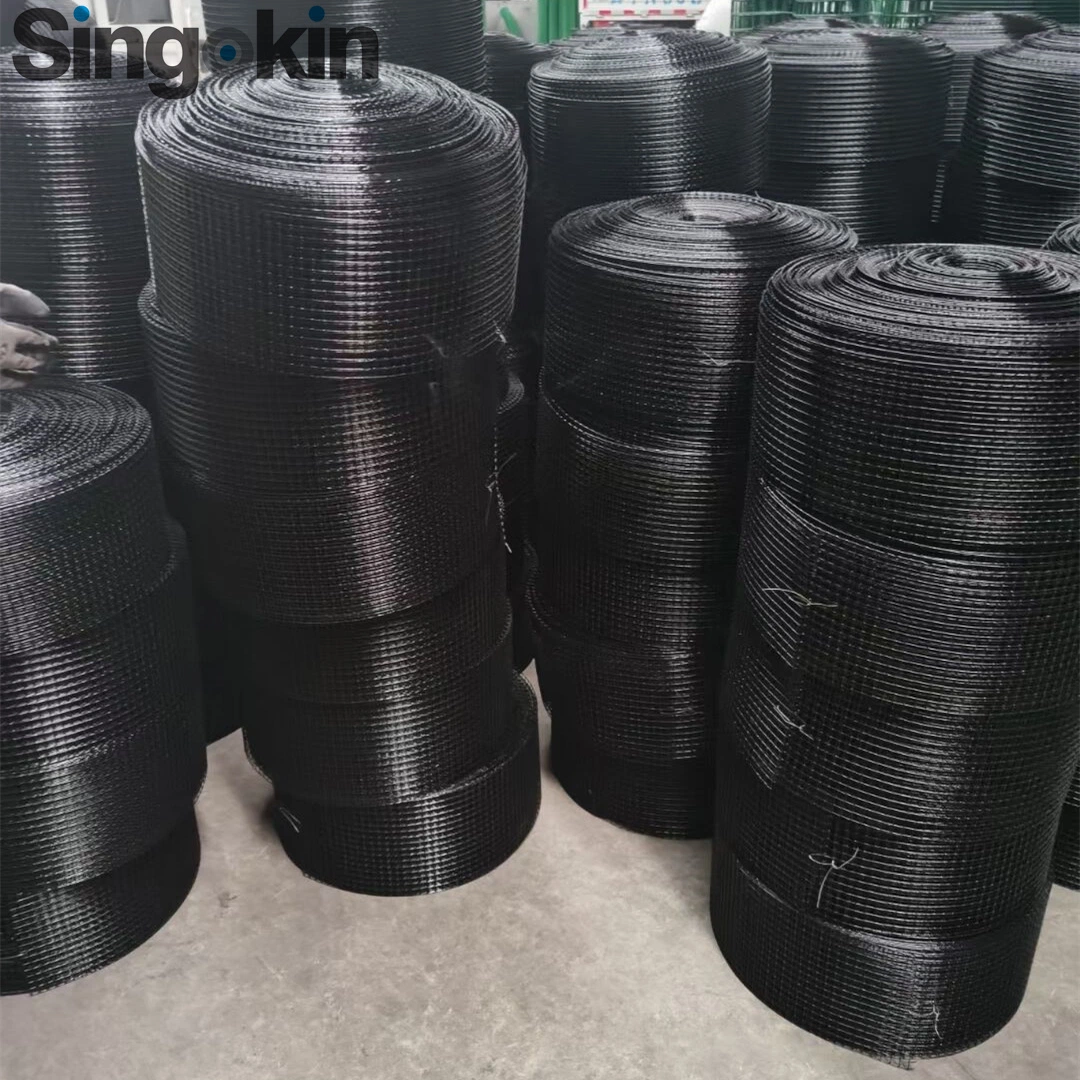 Anping 30m X 200mm 1/2'' Welded Wire Mesh PVC Coated Black Solar Panel Mesh