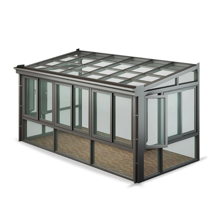 Rain/Sun Proof Aluminum Sun Room Glass House for Exterior Garden Winter Garden with Tinted/Clear Double Glazing