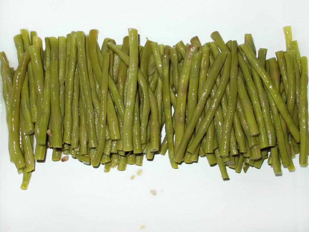 Couper les légumes en conserve de haricots verts de la nourriture de la Chine