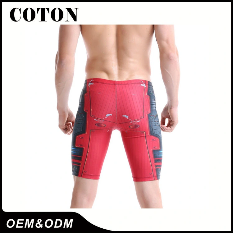 Custom Polyester Workout Sport Men Running Short High Waist Compression Short