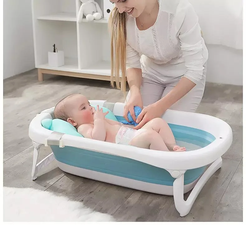 Bath Products Foldable Temperature Sensitive Baby and Children&prime; S Bathtub with Thermometer