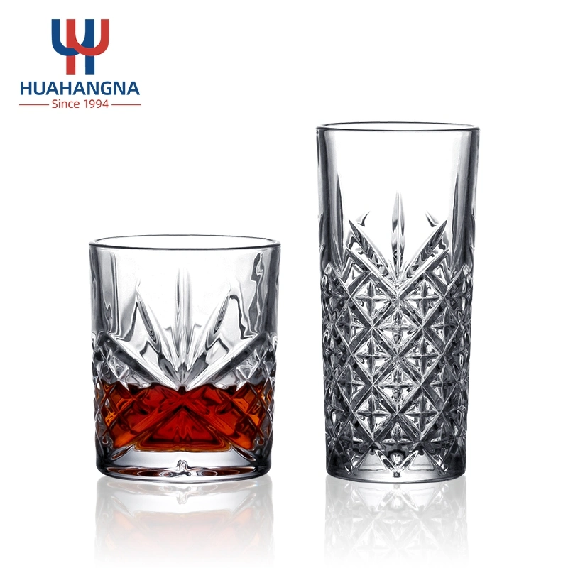 China Maunfacturer 800ml Crystal Glass Bourbon Bottle Decanter Set with 6 Whiskey Glasses for Liquor Rum Vodka Gifts for Men