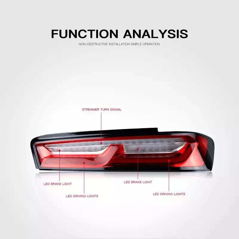 Manufacturer for Car Tail Lamp for Camaro Taillight 2016 2017 for Camaro Back Lamp with Moving Signal+DRL+ Reverse light Auto Lamp