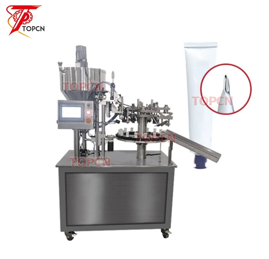 Topcn PLC Control Lotion Soft Alu Plastic Aluminium Laminated Tube Filling and Sealing Machine for Sales