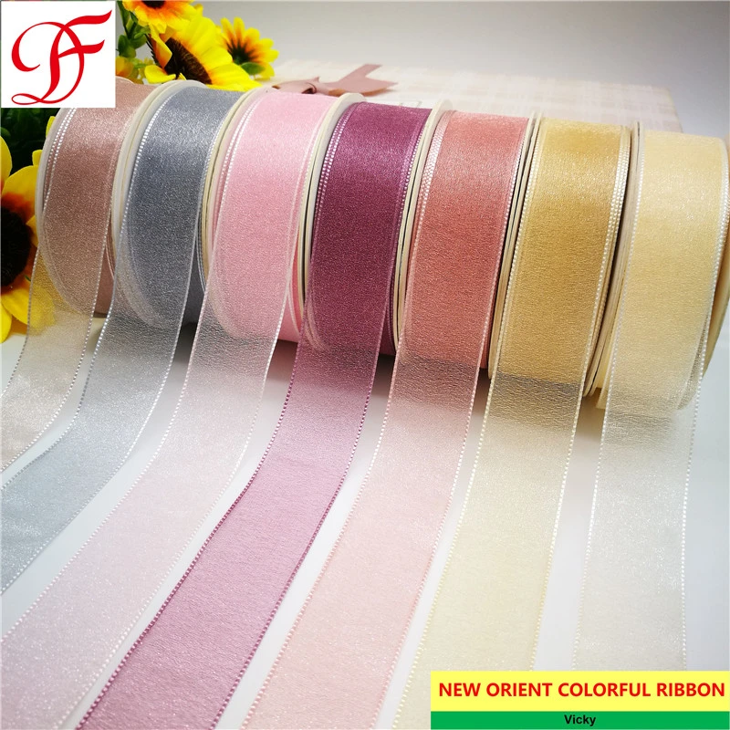 Satin Grosgrain Metallic Taffeta Sheer Organza Ribbon Bow Crafts for Box/Garments/Underwear