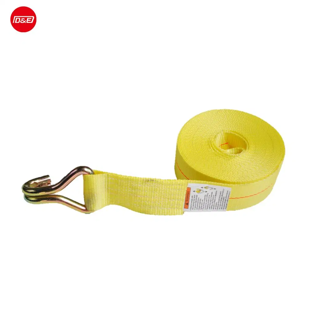 2" X 27 Ratchet Strap with Flat Hooks Working Load Limit 3335 Lbs