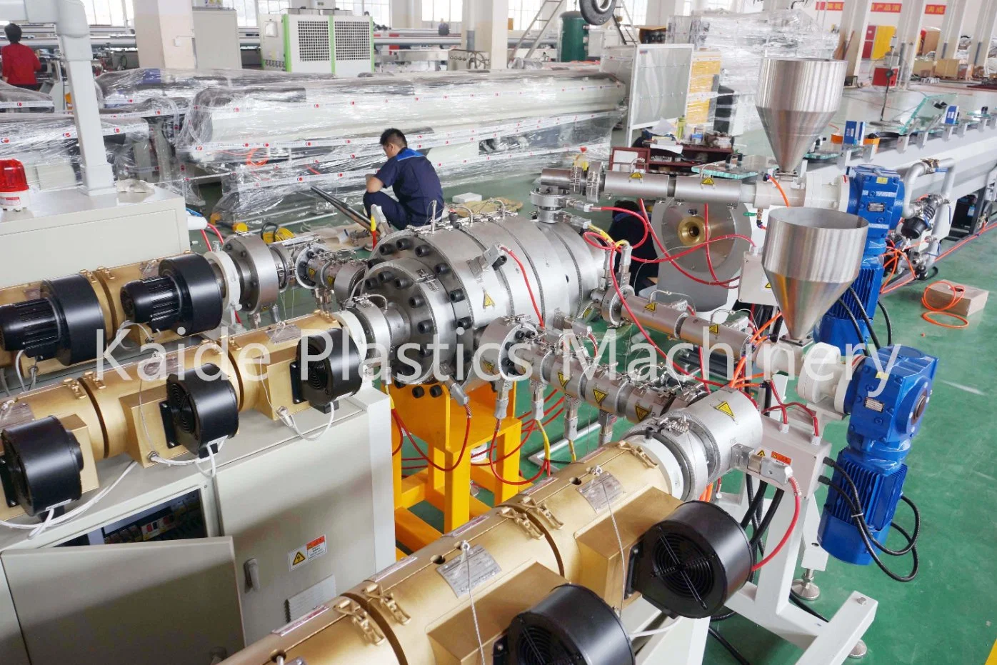 Plastic PVC Pipe Making Machine / Water Supply Drain Pipe Production Line / Extrusion