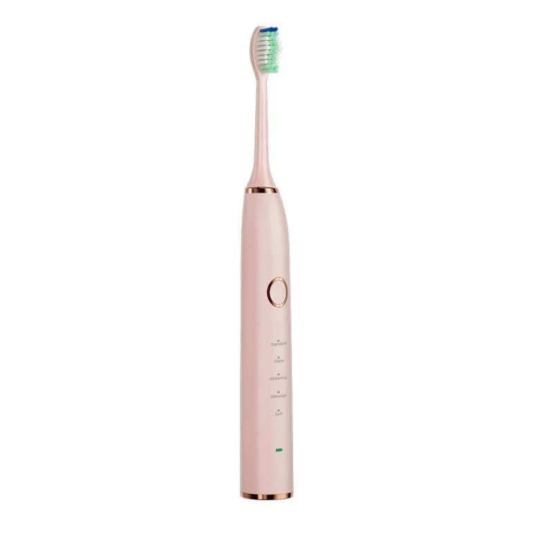 Горячая продажа T9 розового цвета для взрослых мощная электрическая зубная щетка аккумулятор ультразвуковой машинная стирка электронных отбеливание зубов щеткой электрическая зубная щетка