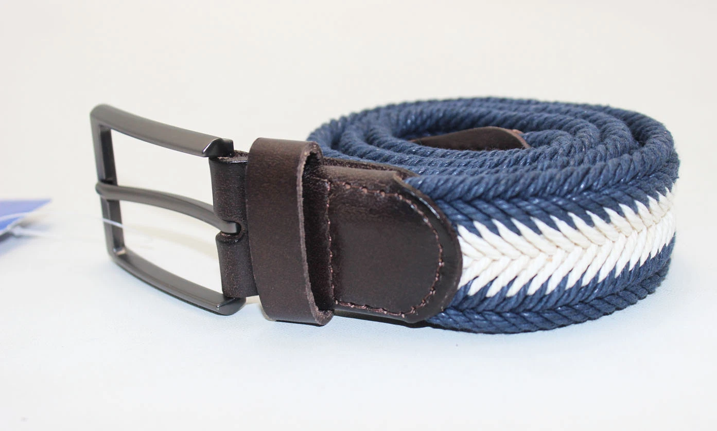 Custom Multi Color Branded Canvas Elastic Woven Polyester Fabric Knitted Belt