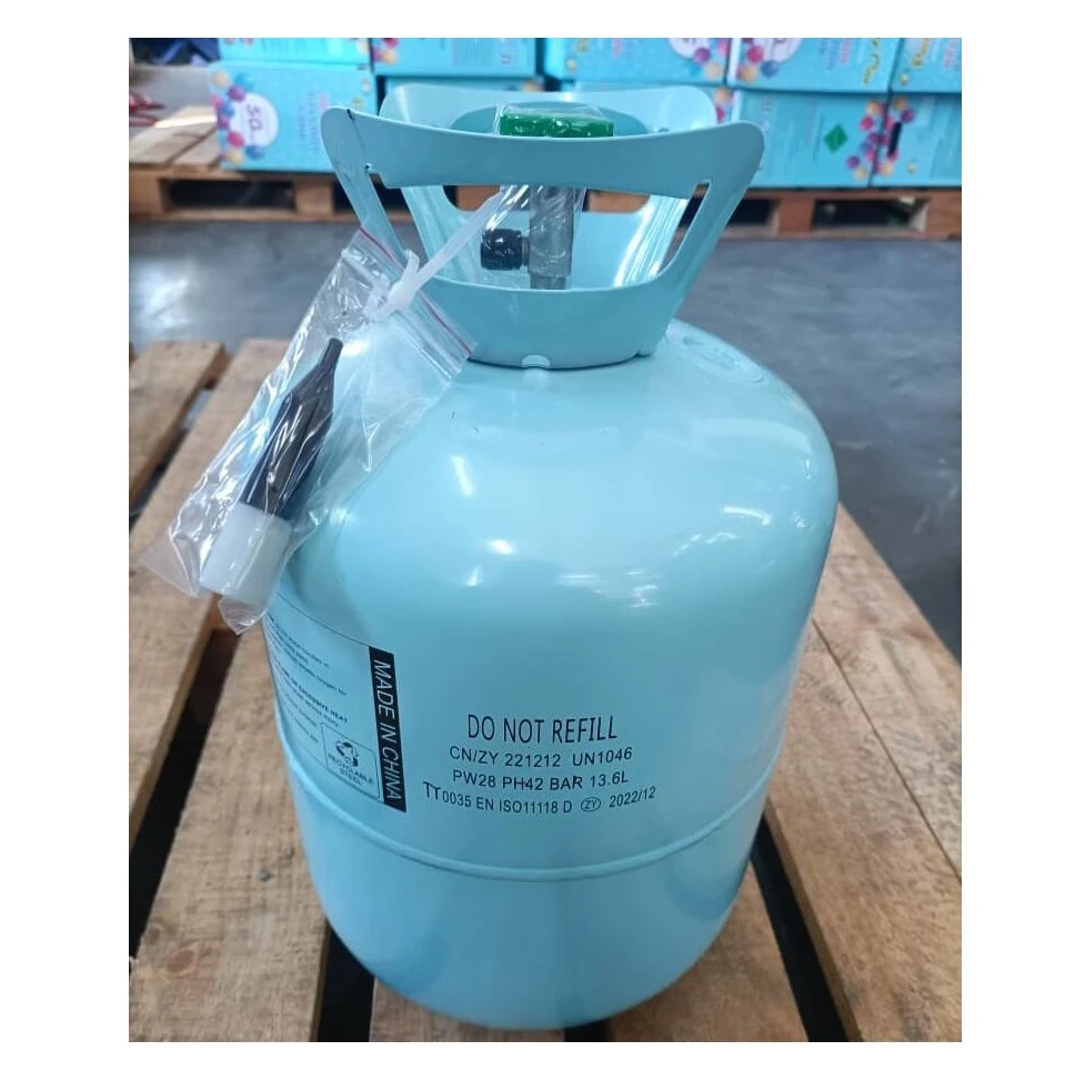 Disposable Helium Gas Tank 22.3L 13.4L 7L Portable Helium Gas Cylinder for Balloons Helium Gas