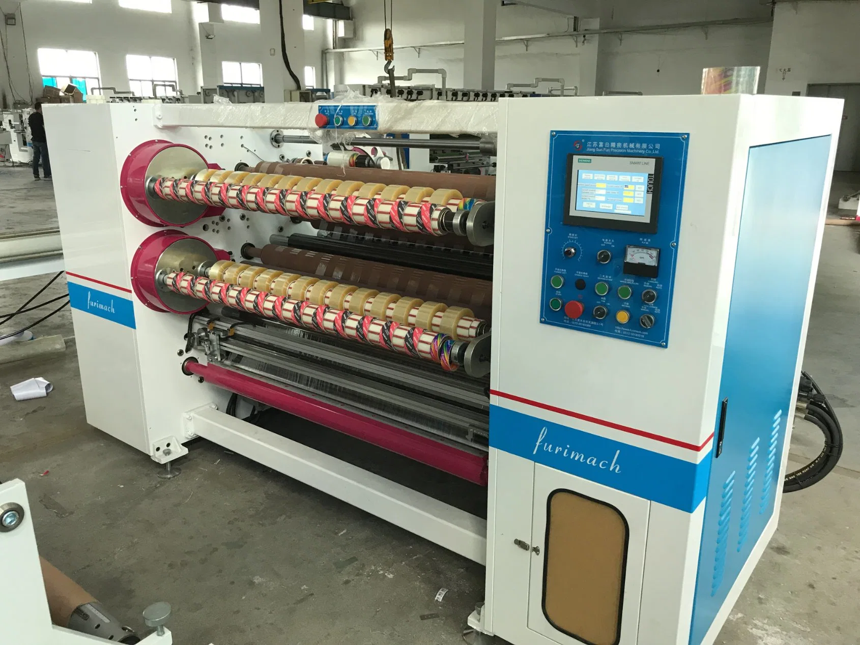 Four-Shaft Exchange Slitting Machine BOPP Masking Tape Slitter 240mm