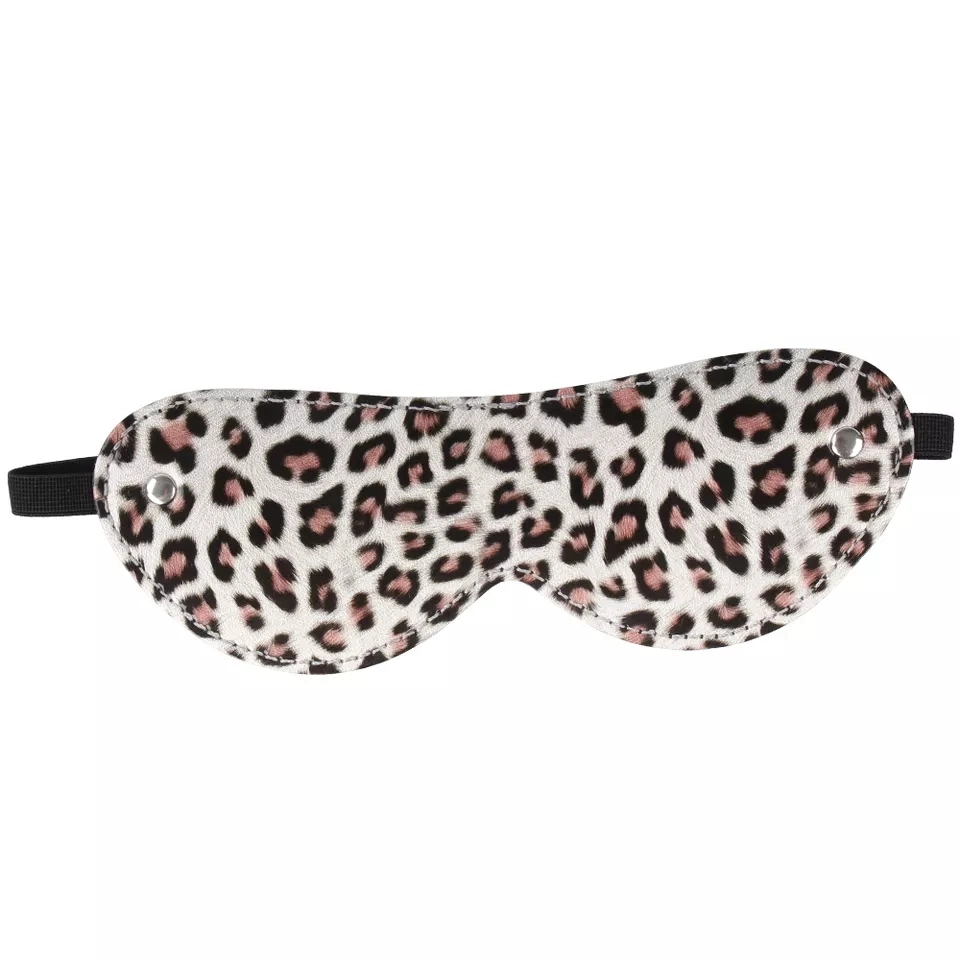 Erotic Leopard Blindfold Soft Sleeping Mask Bdsm Bondage Eye Mask Restraints Sexual Sex Toys for Couples