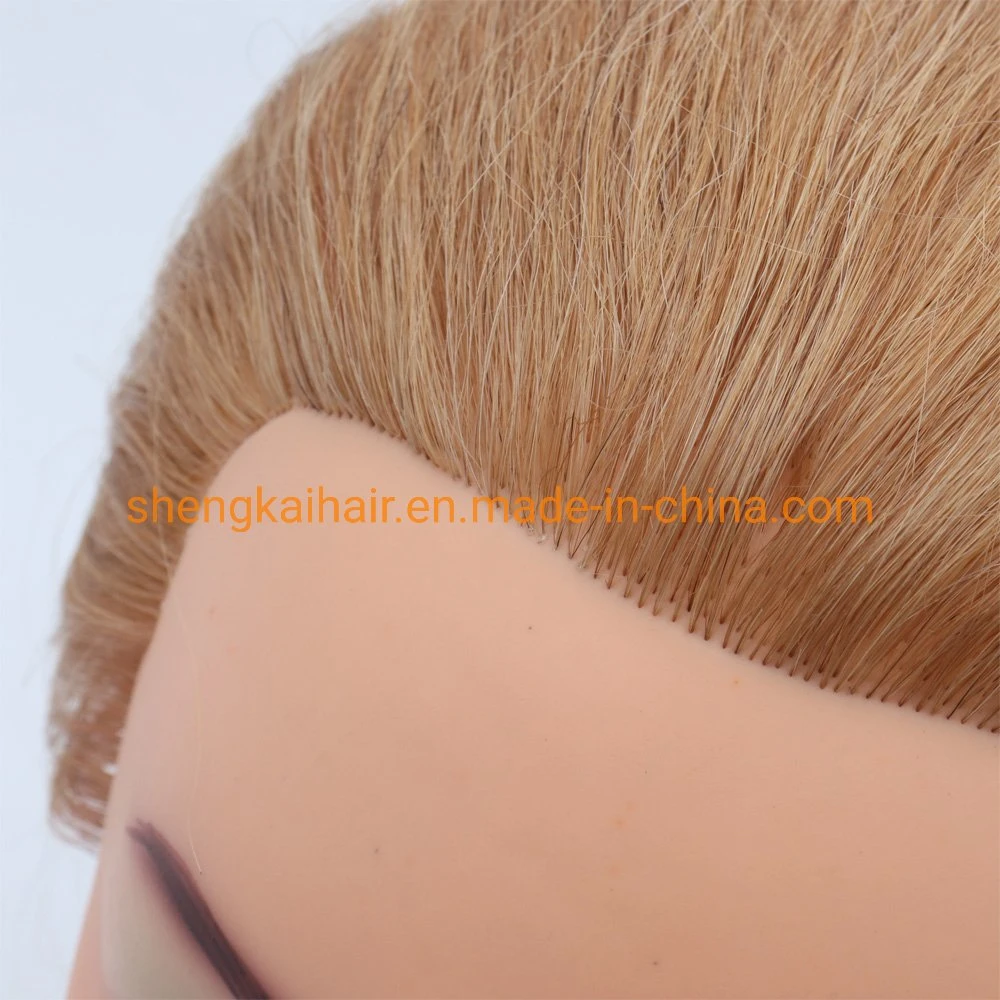 Wholesale Good Quality Handtied Blond Color Real Human Hair Mannequin Heads 652