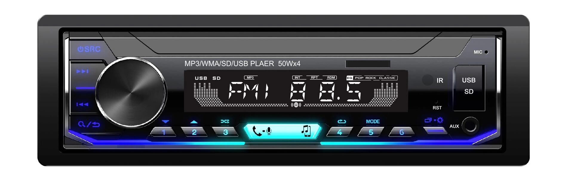 Radio digital con reproductor de audio MP3 para coche con transmisor FM