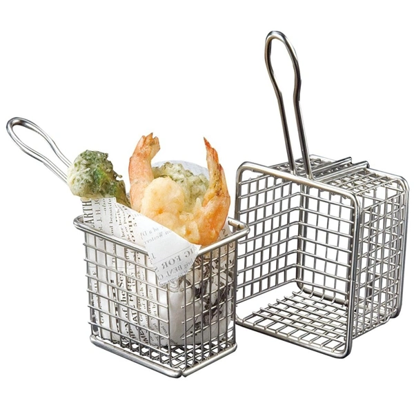 Stainless Steel Square Fry Basket Fried Food Filter for Kitchen Restaurant