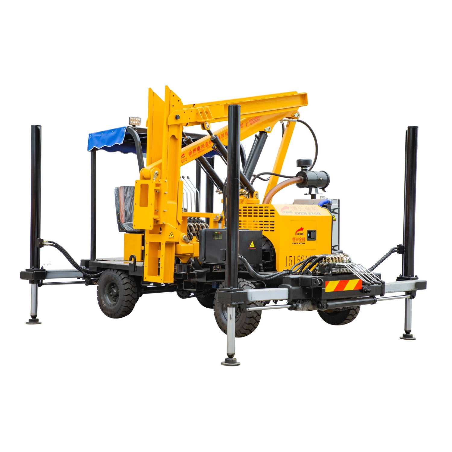 Highway Guardrail Construction Equipment Hydraulic Pile Driver