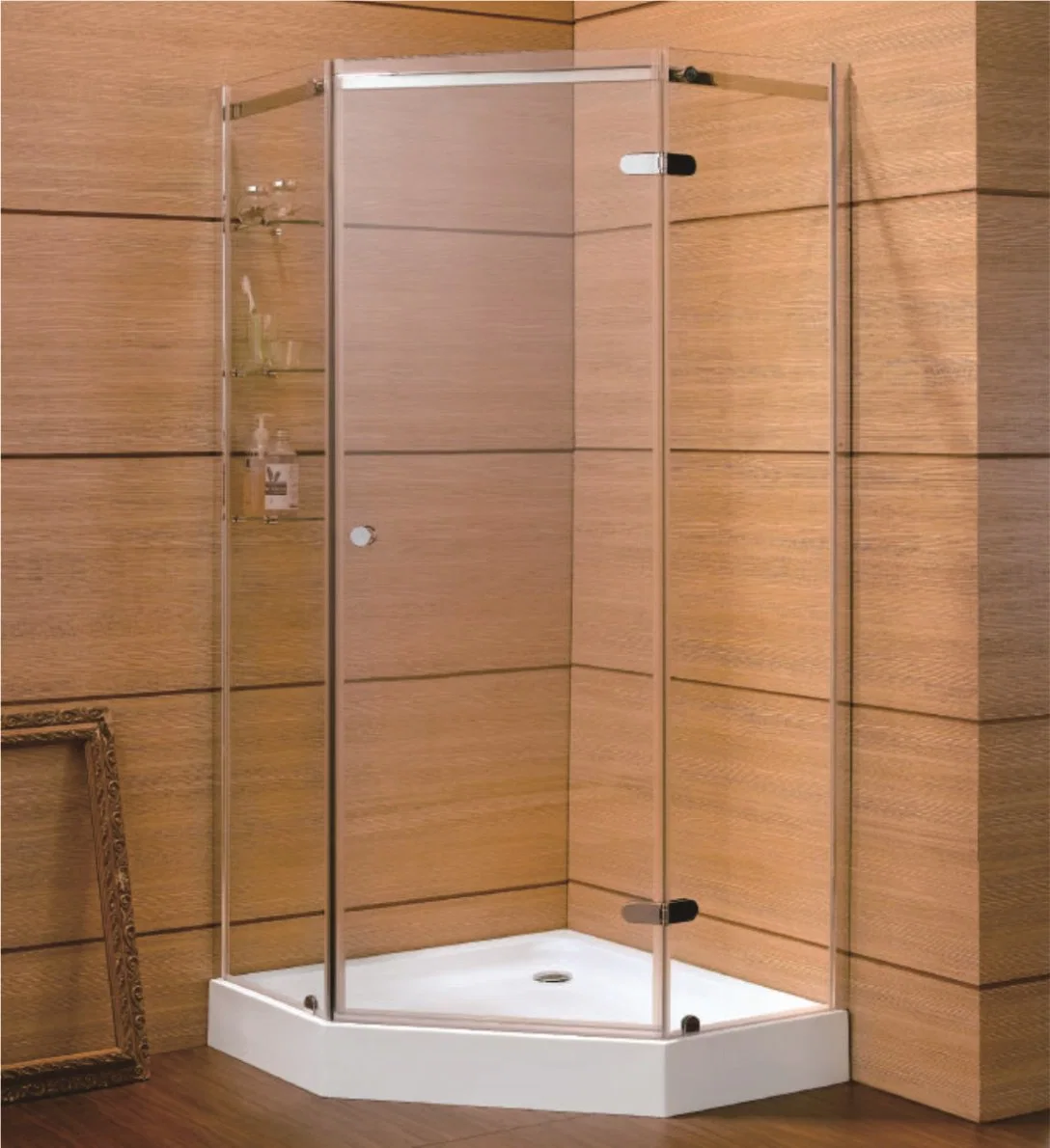 Hot Sale Diamond Corner Shower Enclosure Black Framed Shower Door Bathroom Shower Room Douche Cabine