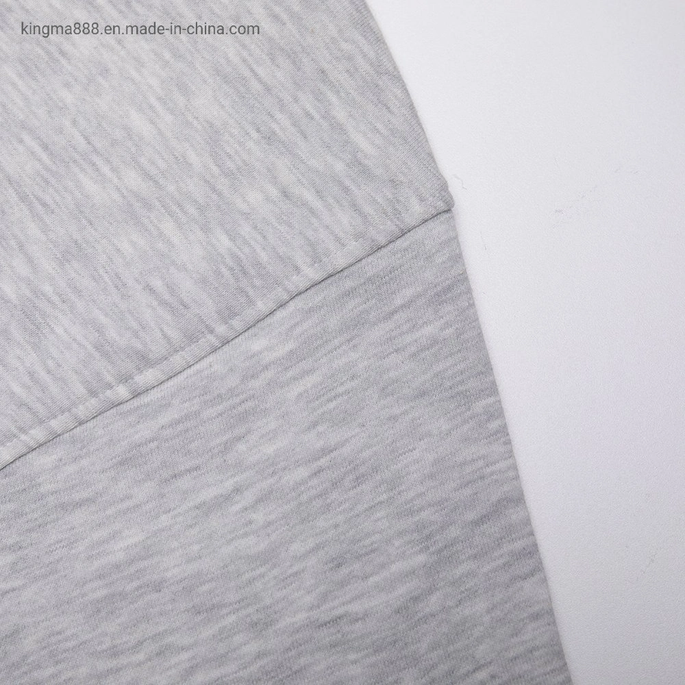 Long Sleeve Oversize Women Wholesale/Supplier Knitted Grey Melange Customized Sweatshirt