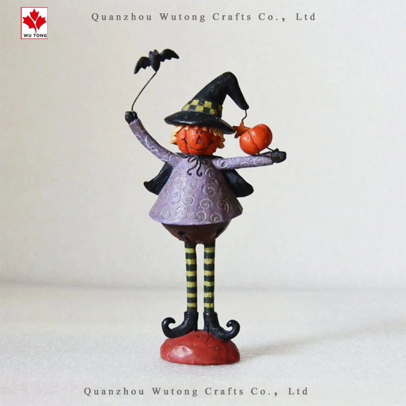 Calabaza Figurita Bat Craft Halloween Poliresina