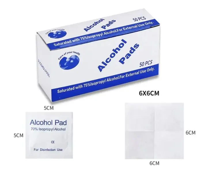 SJ CE/ISO Approved Disposable Non-Woven Sterile Alcohol Wipe Alcohol Pads