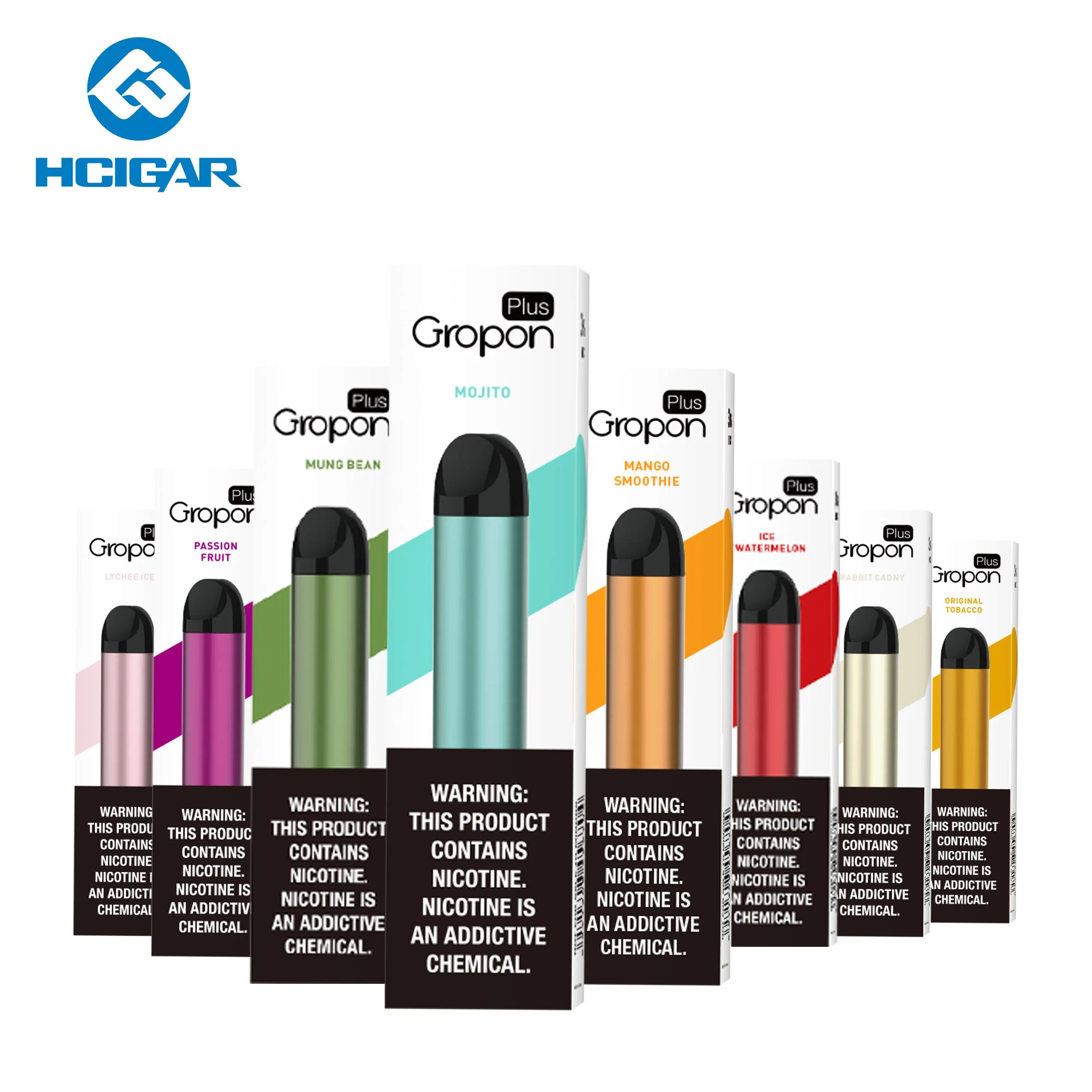 New Vape Colorful Gropon Plus Wholesale Disposable Vape Juice Electronic Cigarette Saudi Arabia